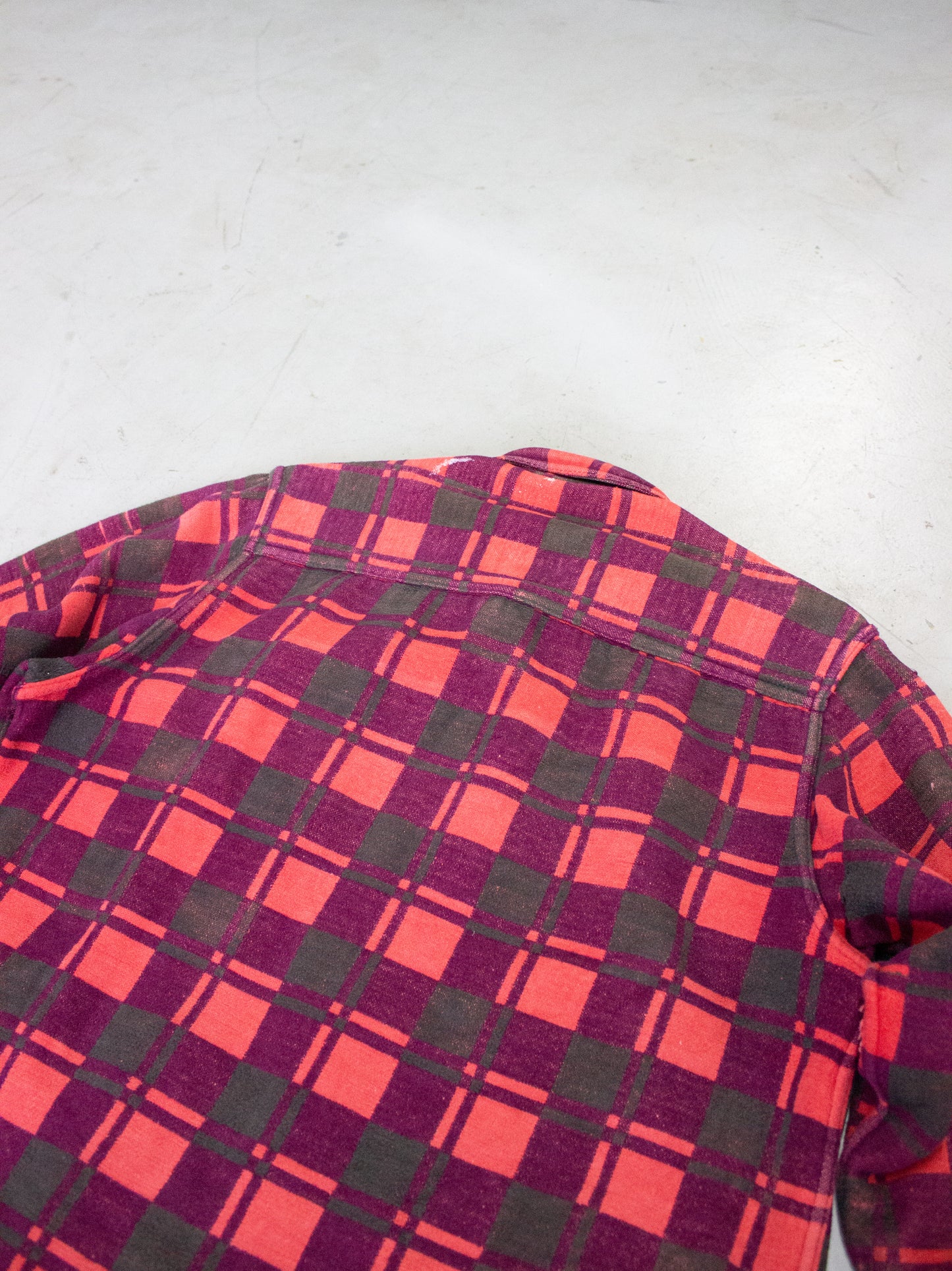 1970's Champion Plaid Flannel Cotton Shirt Jacket (Medium-Large)
