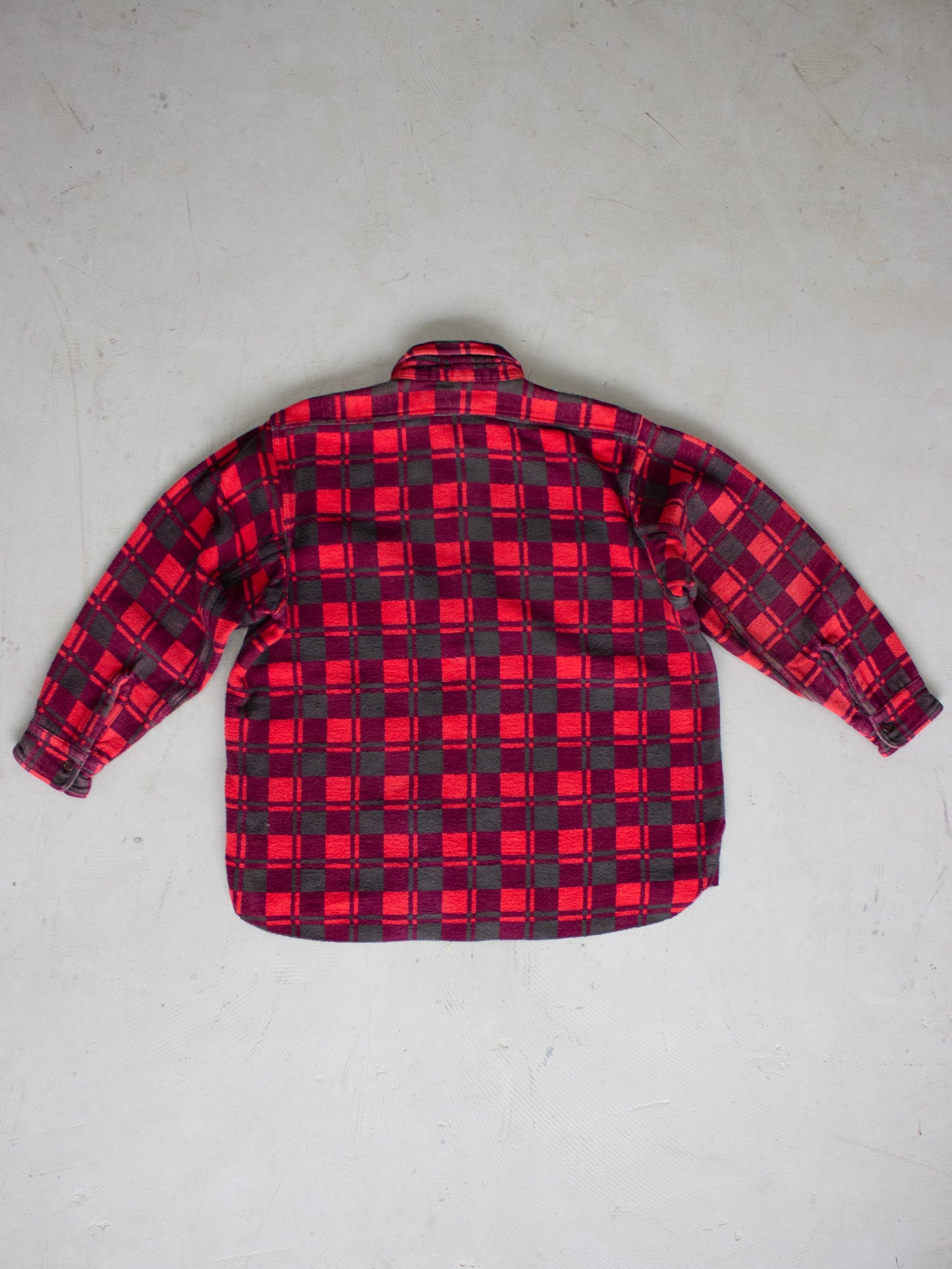 1970's Champion Plaid Flannel Cotton Shirt (Large-X Large)