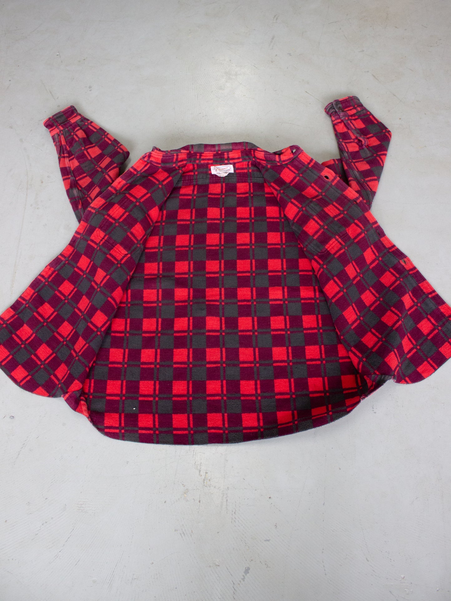 1970's Champion Plaid Flannel Cotton Shirt (Large-X Large)