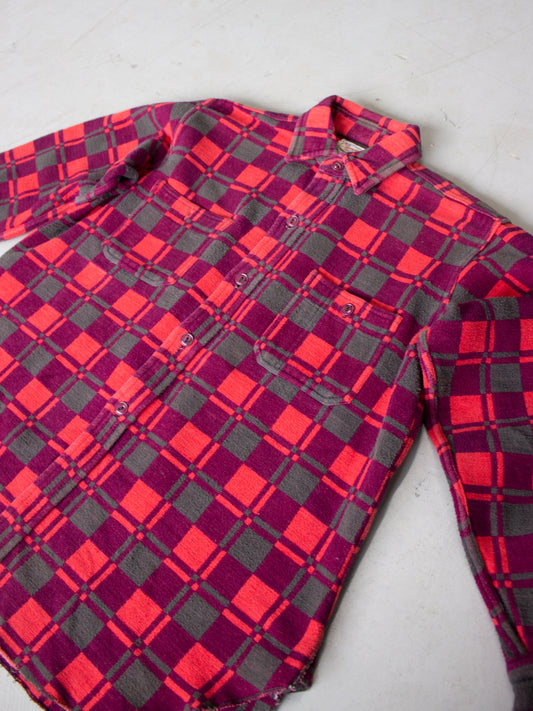 1970's Champion Plaid Flannel Cotton Shirt (Medium-Large)