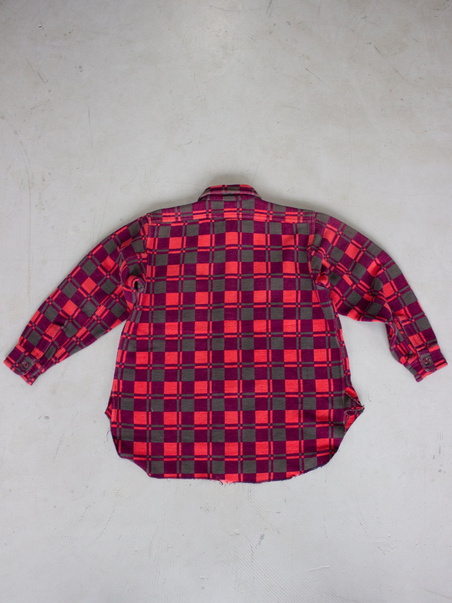 1970's Champion Plaid Flannel Cotton Shirt (Medium-Large)