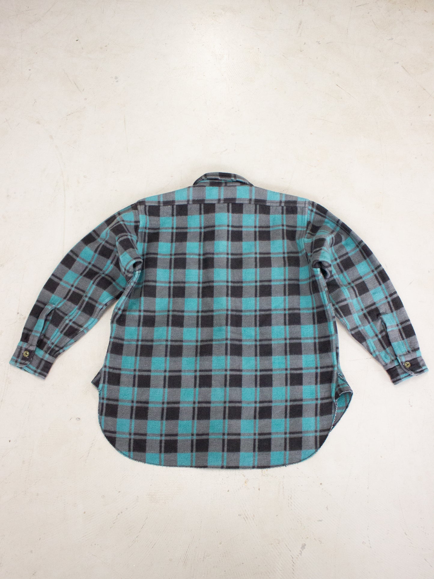 1970's Champion Plaid Flannel Cotton Shirt (Medium-Large)