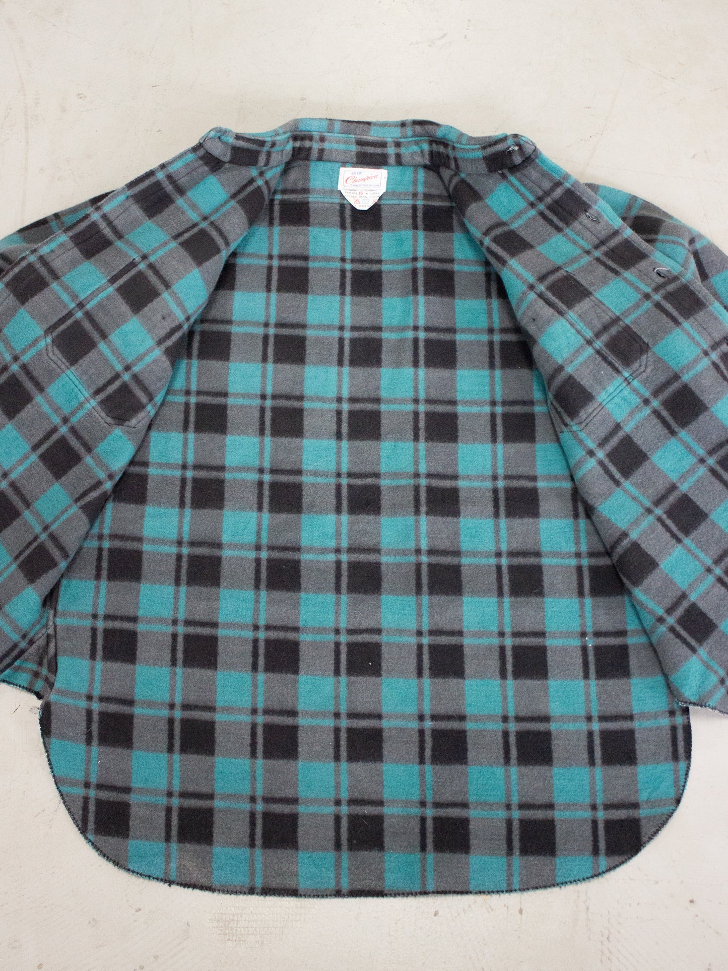 1970's Champion Plaid Flannel Cotton Shirt (Medium-Large)