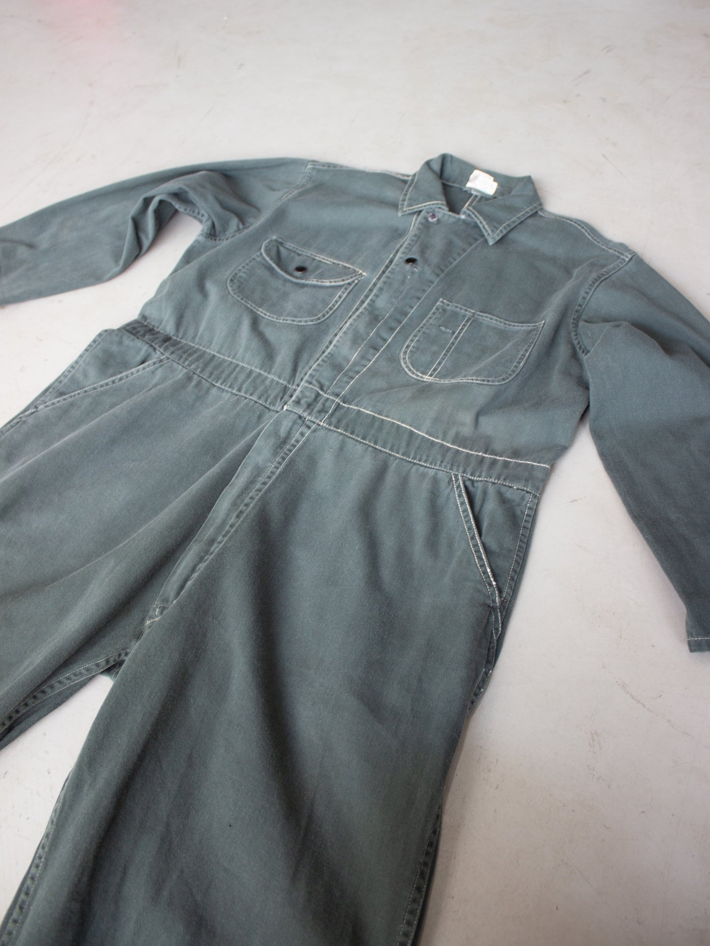 1970's Green Cotton 'Double Wear' Coveralls (Large - X Large)