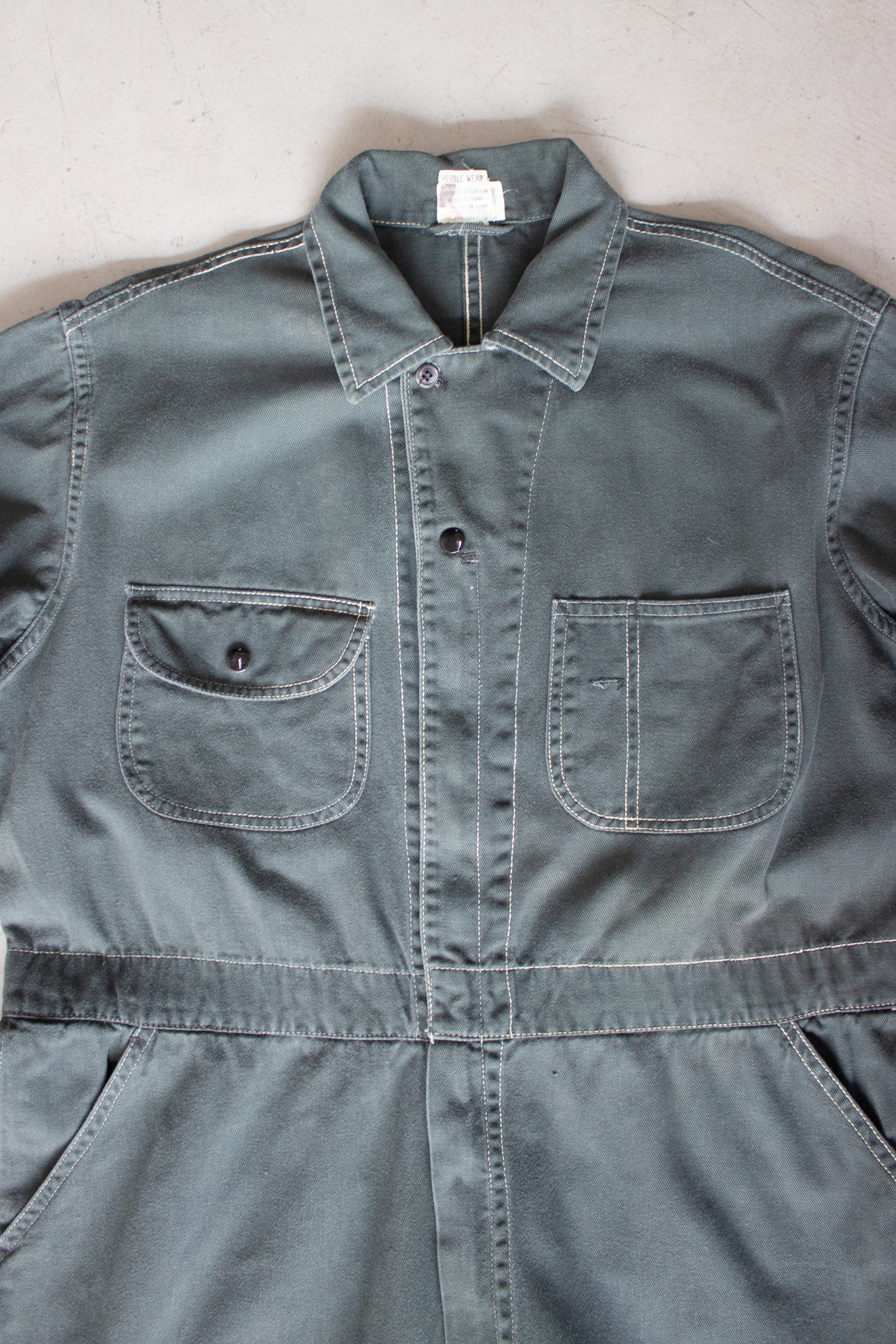 1970's Green Cotton 'Double Wear' Coveralls (Large - X Large)