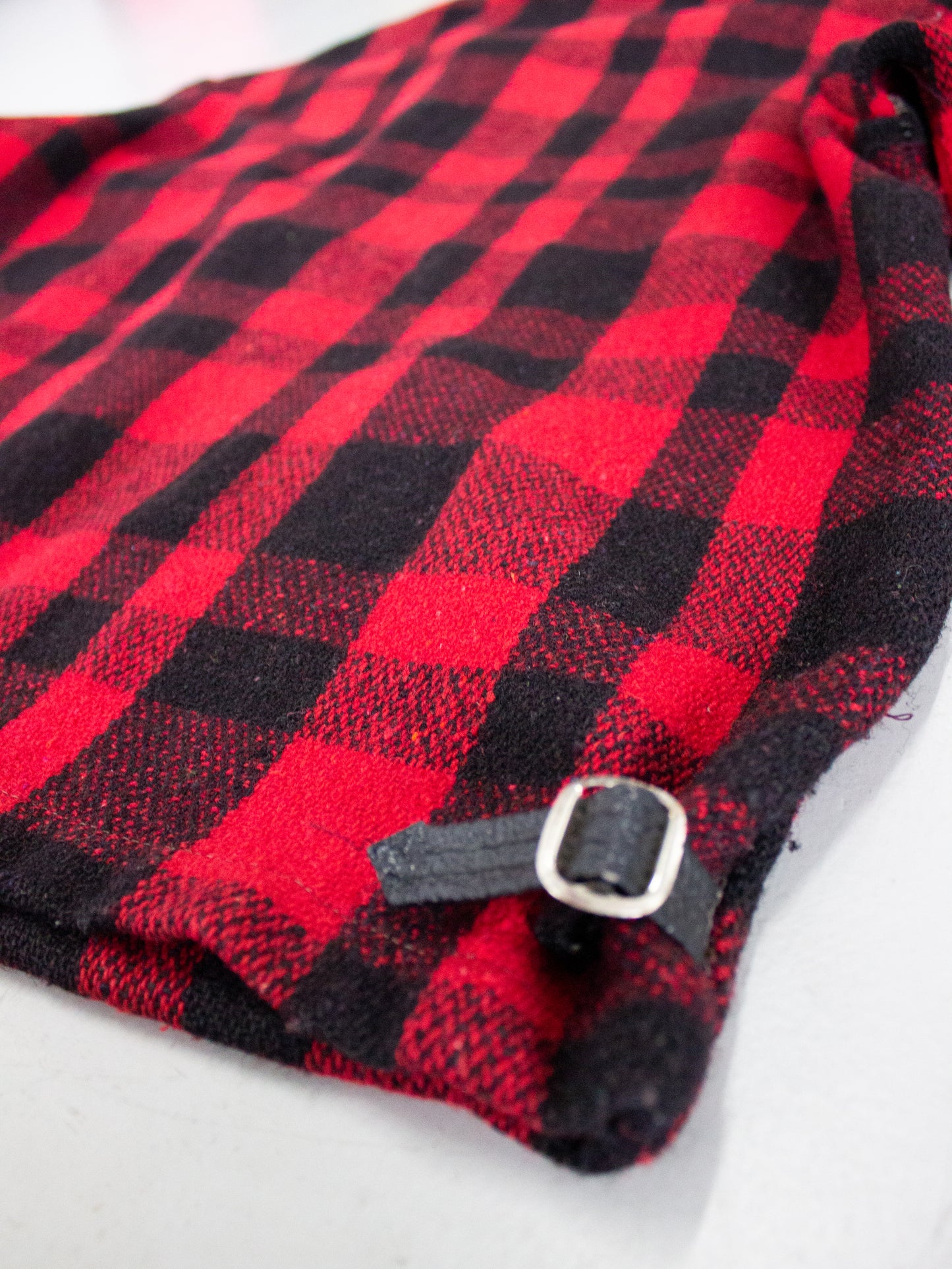 1970's Lumber King Buffalo Plaid Wool Flannel Zip-Up Jacket (Medium)