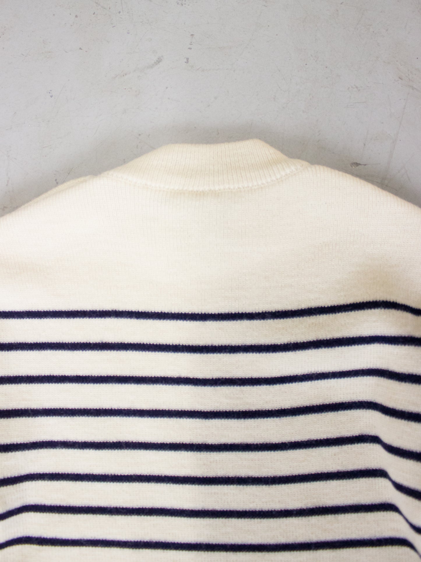 Vintage 1970's Saint James Striped Wool Sweater Breton Fishermans Style Made in France ( Small X Small)