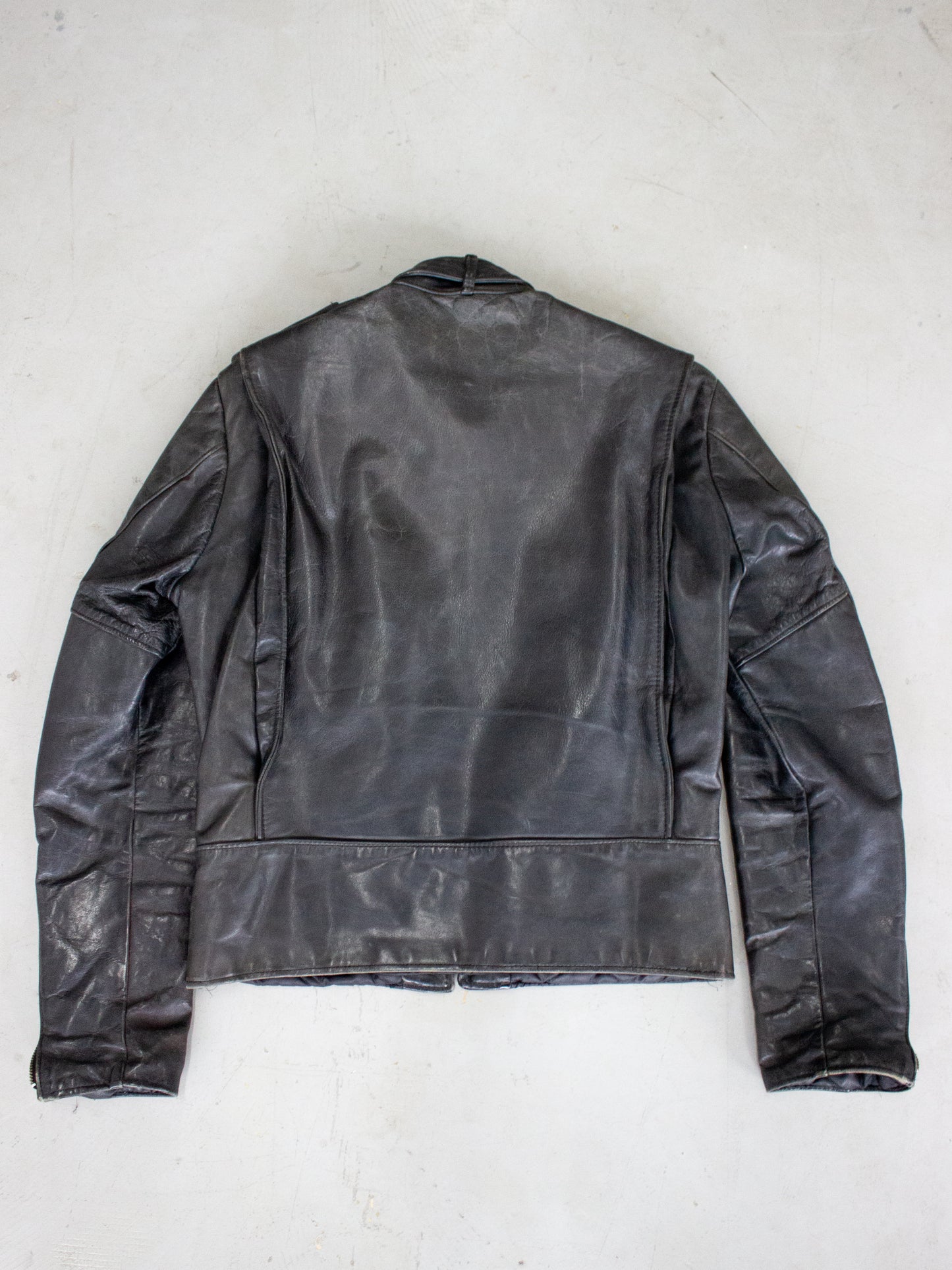 1980's Berman's Leather Cafe Racer Motorcycle Jacket (Small-Medium)