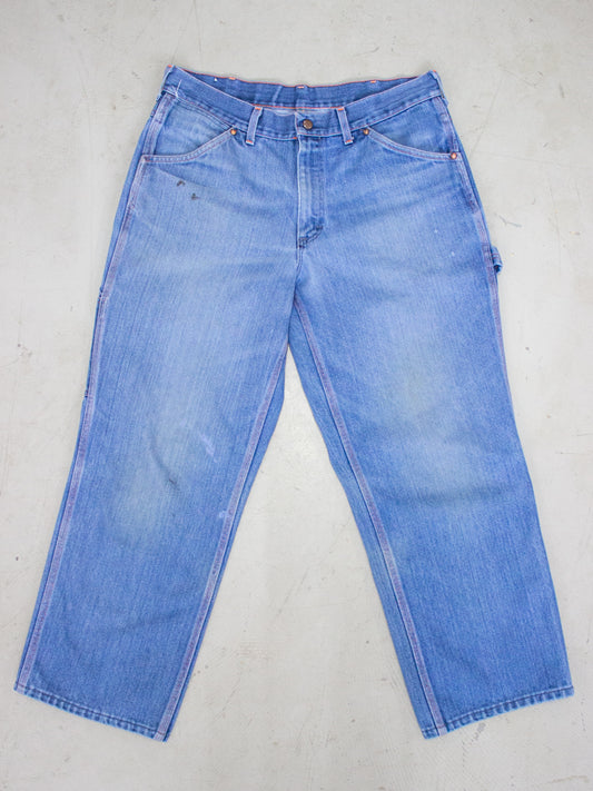 1980's Big Mac Carpenter Work Wear Denim Jeans Made in USA (Size 36-38)
