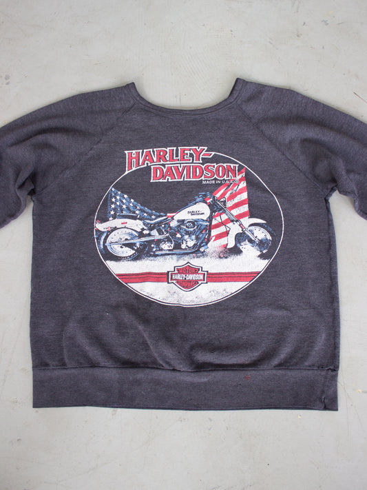 1980's Harley-Davidson Motorcycle Crewneck Made In USA (XSmall-Small)
