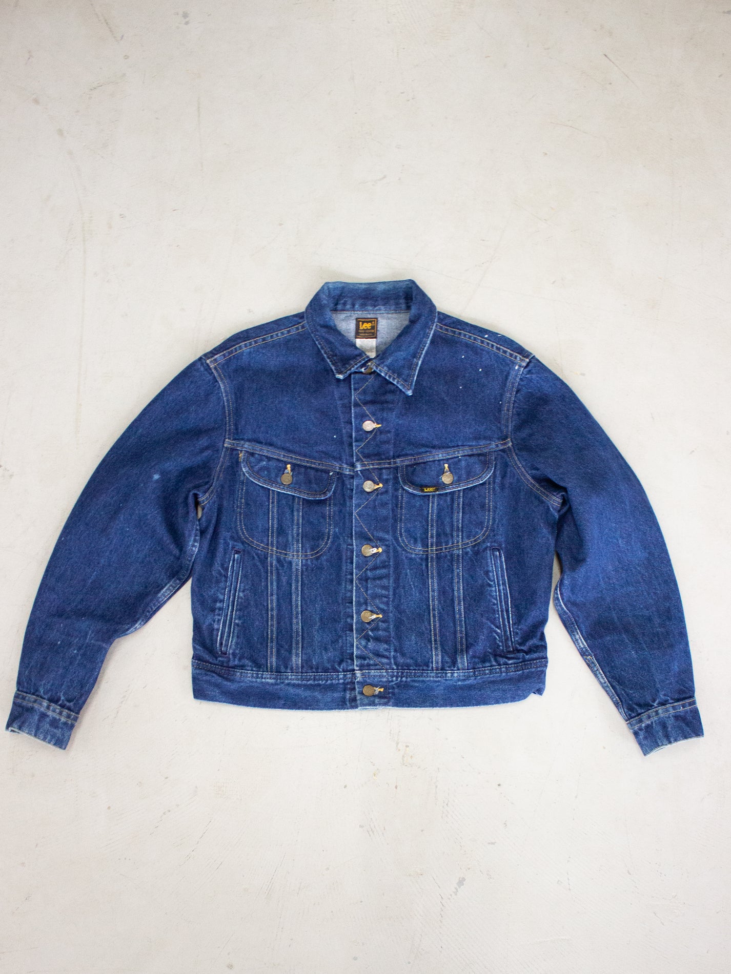 Vintage 1980's Lee Riders Jean Jacket Made In USA Dark Wash PATD-153438 ...