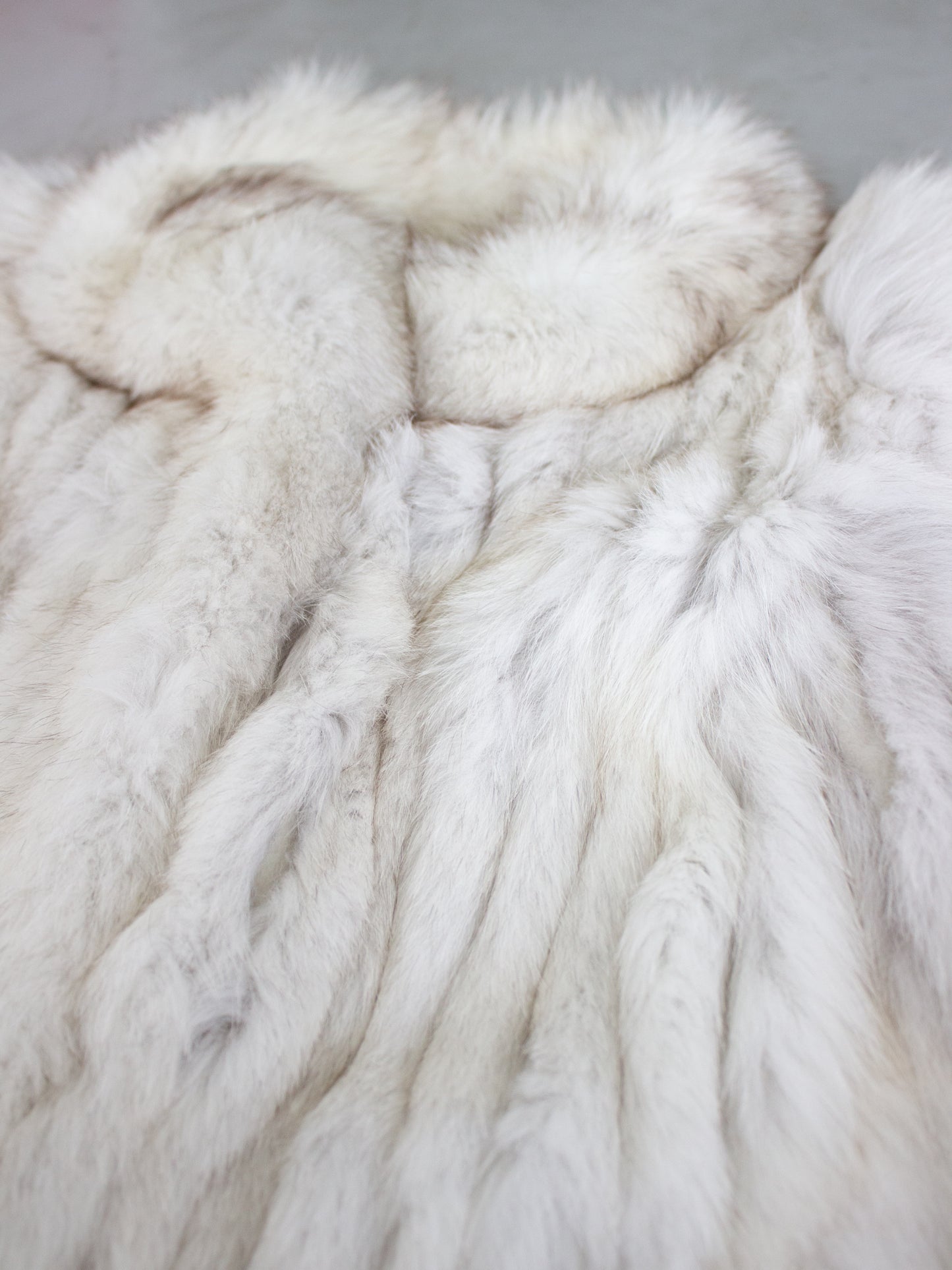 1980's Silver Fox Fur Coat by Saga Fox (Large)
