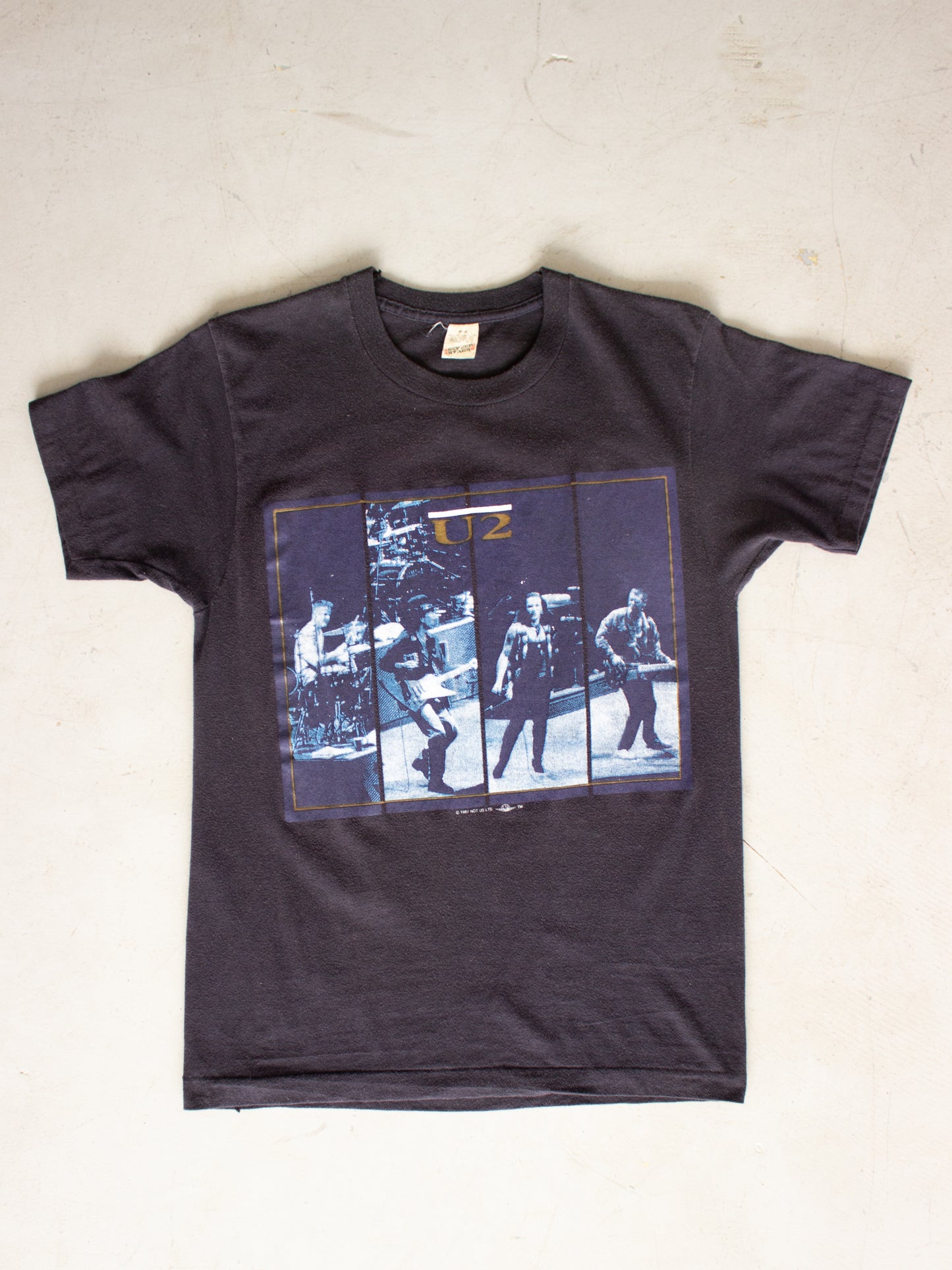 1987 U2 'The Joshua Tree' Fall Tour Black T-shirt (Medium)