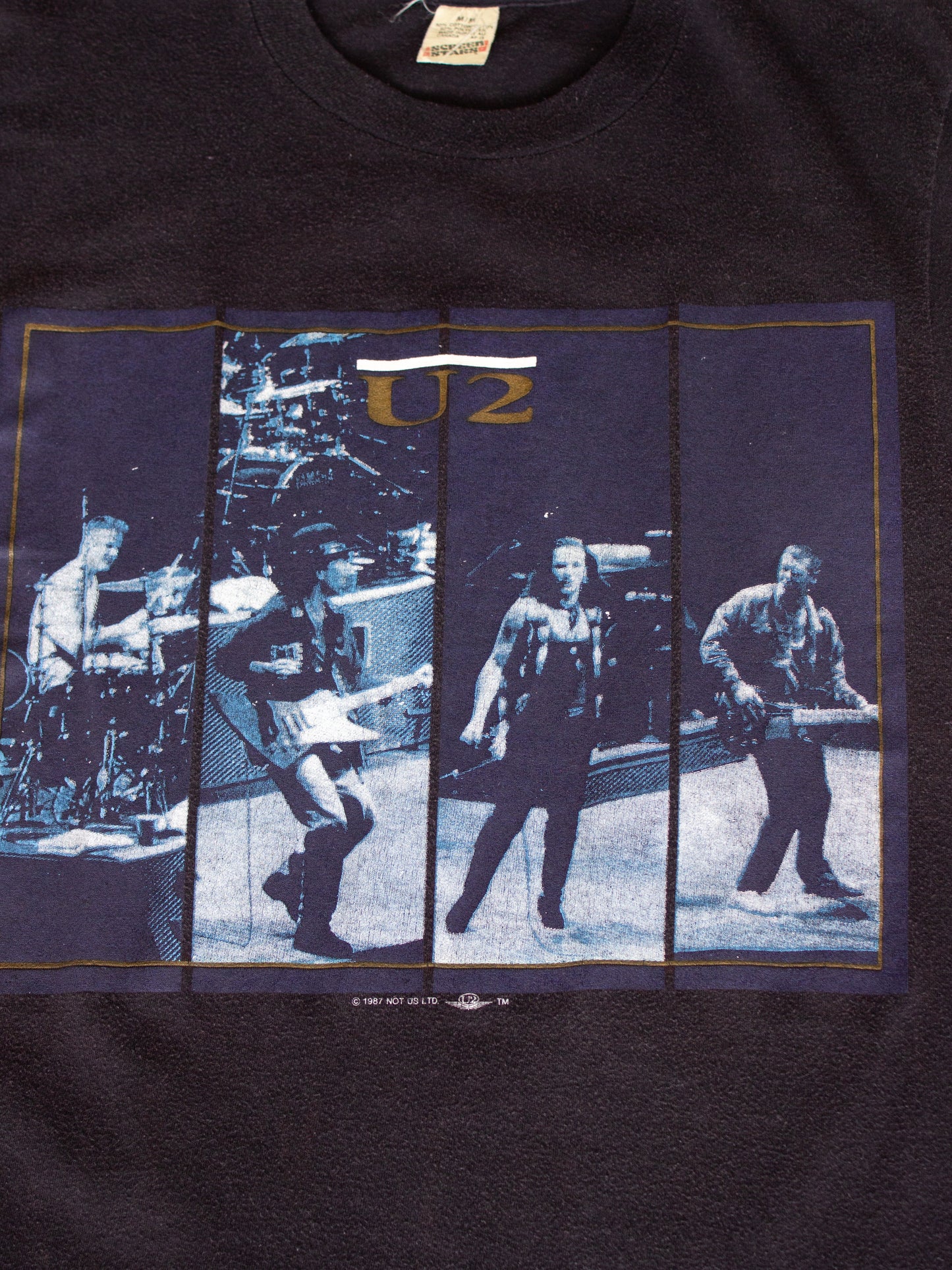 1987 U2 'The Joshua Tree' Fall Tour Black T-shirt (Medium)