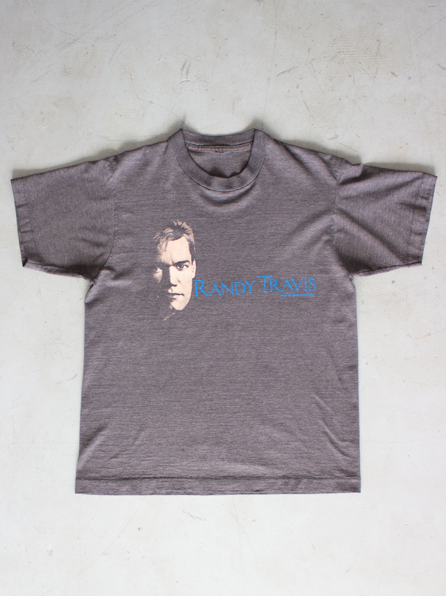 Vintage 1990's Paper Thin Randy Travis Grey T-shirt (Medium)