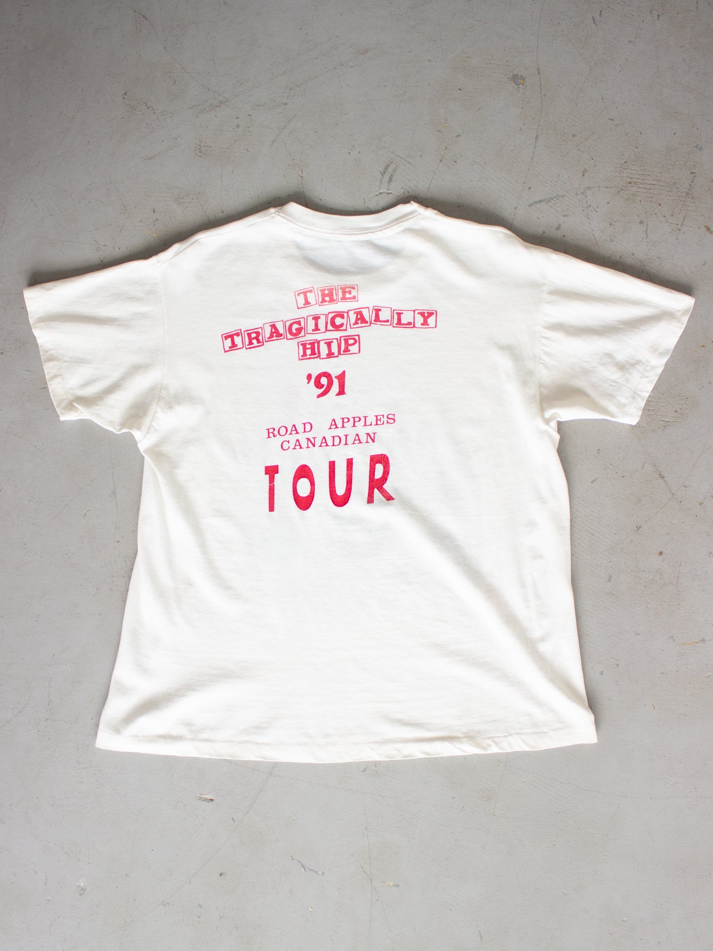 1991 The Tagically Hip, Road Apples Canadian Tour T-shirt (Men's Large)